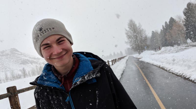 Aren Elliott on an extreme weather vacation in Idaho.